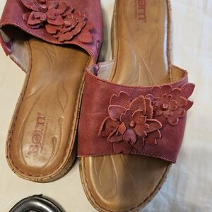 Born Women's Red Floral Sandals